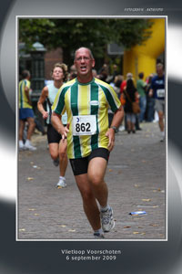Vlak voor de finish van de Vlietloop